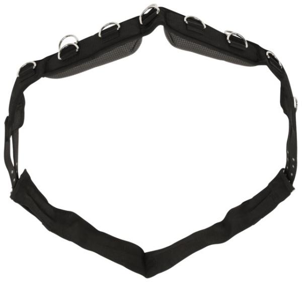 Longiergurt für Pferde - Bauchgurt verstellbar für die Bodenarbeit, mit 9 Ringen, waschbar
